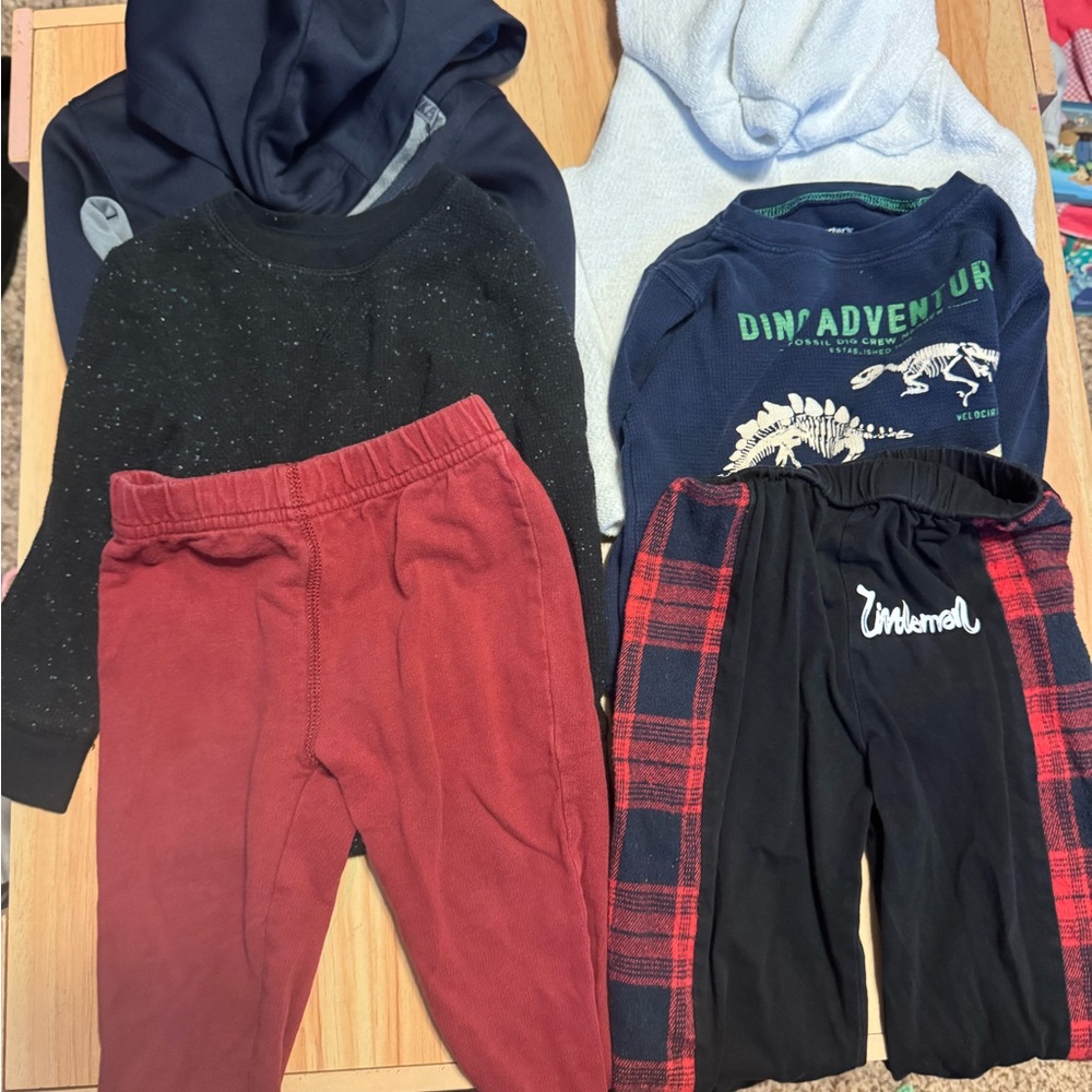 Carters, Nike and more Kids Black and Red Dino Sweatshirt Set